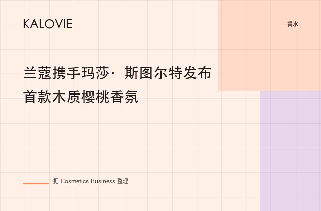 兰蔻携手玛莎·斯图尔特发布首款木质樱桃香氛