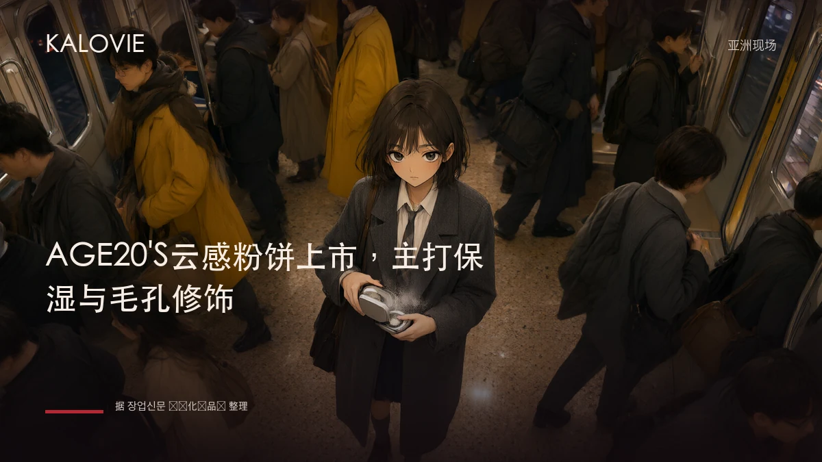 AGE20'S云感粉饼上市，主打保湿与毛孔修饰