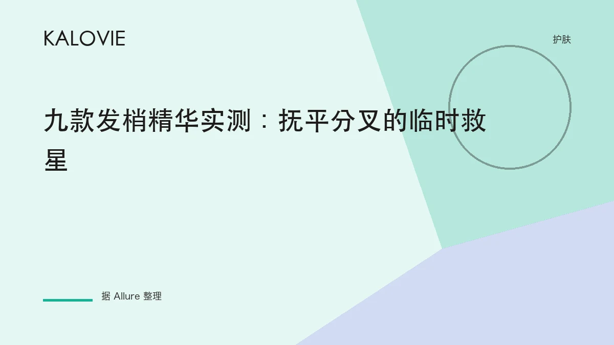 九款发梢精华实测：抚平分叉的临时救星