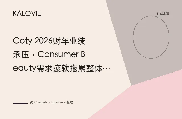 Coty 2026财年业绩承压，Consumer Beauty需求疲软拖累整体表现